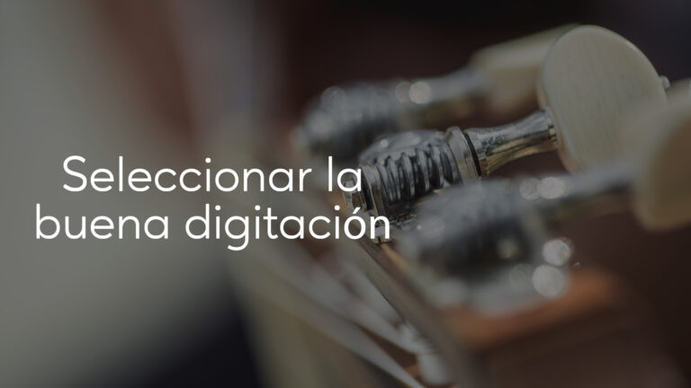 Seleccionar la buena digitación