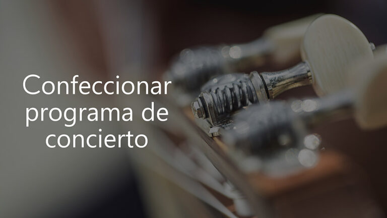 How to Design a Concert Program